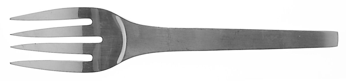Picasso (Stainless, Satin) Medium Solid Cold Meat Serving Fork by Dalia-1