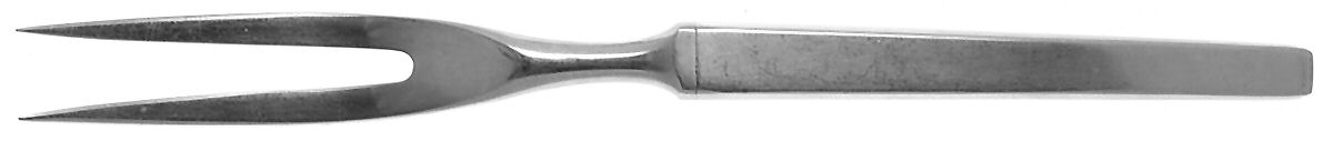 Picasso (Stainless, Satin) Small Steak Carving Fork with Stainless Prongs by Dalia-1
