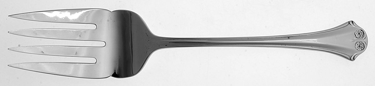 Royal Dahlia (Stainless) Medium Solid Cold Meat Serving Fork by Dalia-1