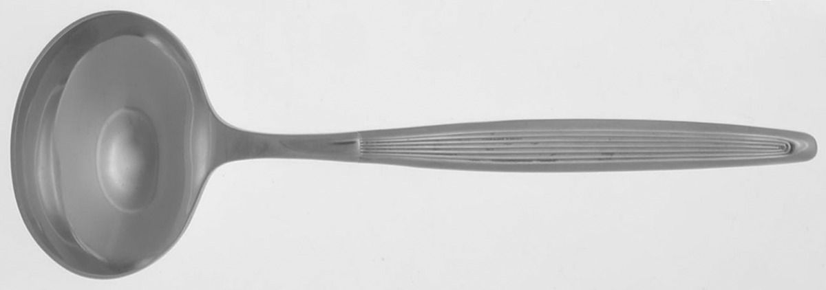 Toledo (Stainless, Ridges) Solid Gravy Ladle by Dalia-1