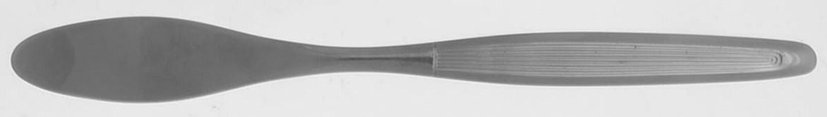 Toledo (Stainless, Ridges) Flat Handle Butter Spreader by Dalia-1