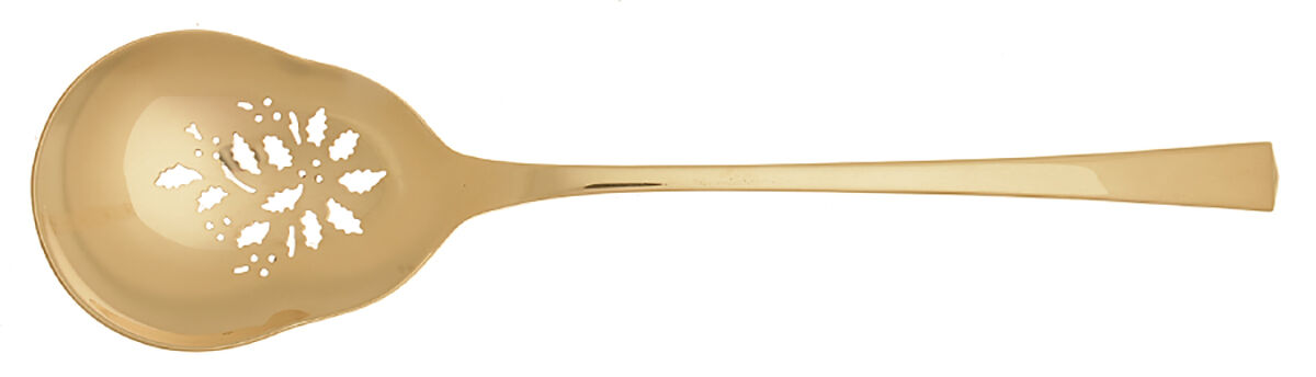 Empress (Dirigold) Goldware Holiday Casserole Spoon with Pierced Bowl HC by Dirilyte-Dirigold-1