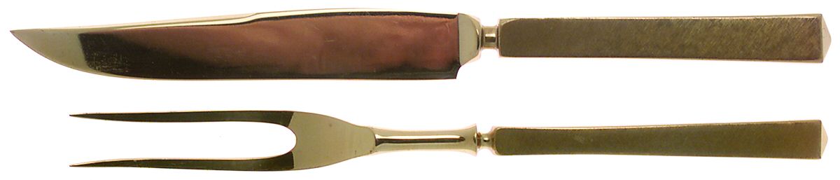 Florentina-Dirilyte (Dirigold) Goldware Small Stainless Blade 2-Piece Steak Carving Set by Dirilyte-Dirigold-1