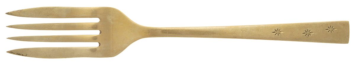 Tropical Star (Dirigold) Goldware Medium Solid Cold Meat Serving Fork by Dirilyte-Dirigold-1