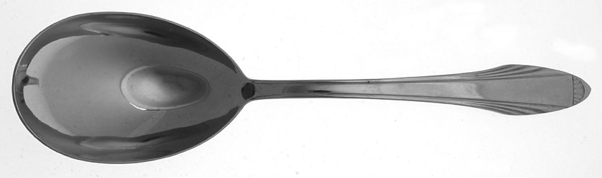 DSC2 (STAINLESS) Solid Smooth Casserole Spoon by Diamond Silver Co-1
