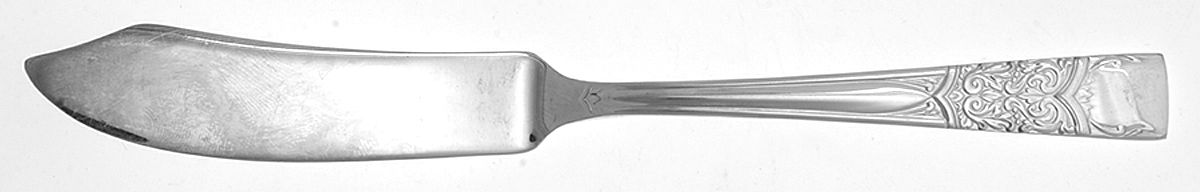 Inauguration (Silverplate, Scrolls, 1948) Flat Handle Master Butter Knife by Diamond Silver Co-1