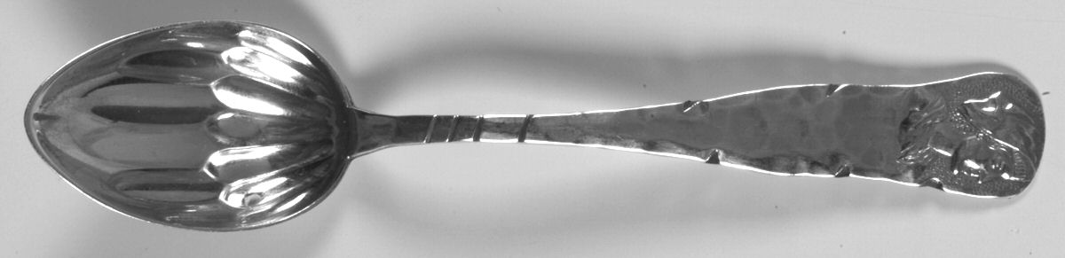 Medallion (Sterling, 1885) Demitasse Spoon by Duhme Co-1