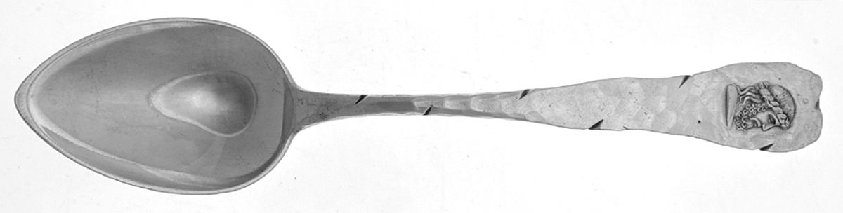 Medallion (Sterling, 1885) Spoon-Dessert/Oval Soup by Duhme Co-1