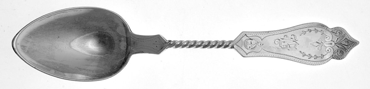 No 1 (Sterling, 1869) Spoon-Dessert/Oval Soup by Duhme Co-1