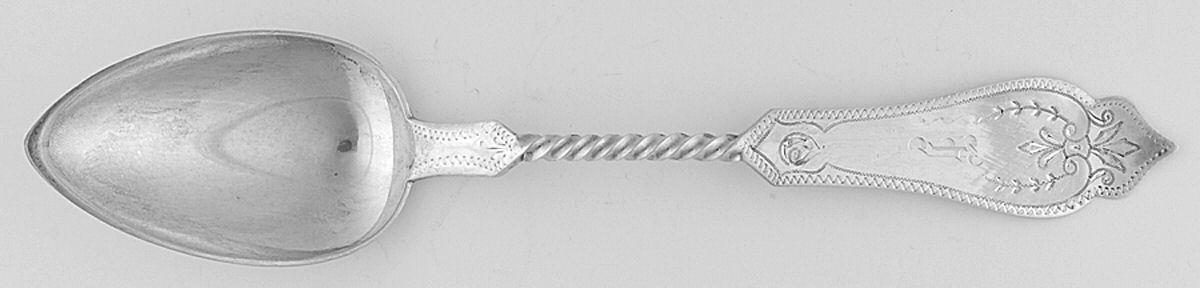 No 1 (Sterling, 1869) Tablespoon (Serving Spoon) by Duhme Co-1