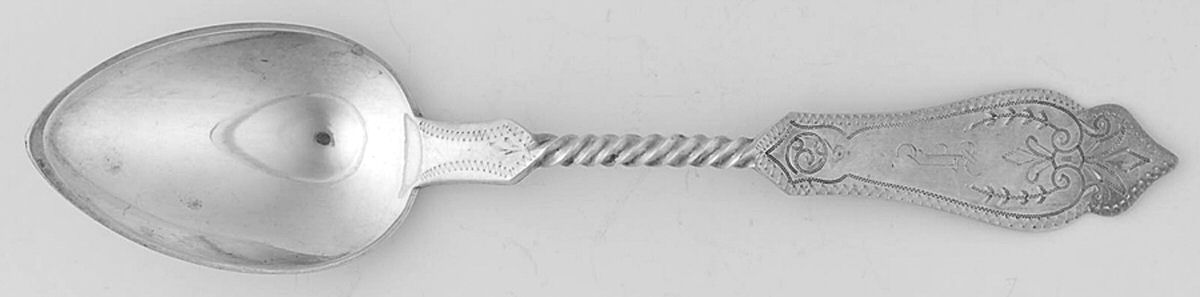 No 1 (Sterling, 1869) Spoon-Dessert/Oval Soup by Duhme Co-1