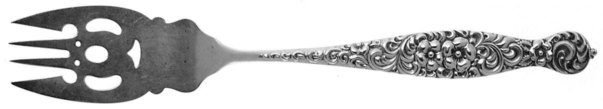 No 3 (Sterling, 1885) Large Individual Solid Fish/Salad Fork by Duhme Co-1