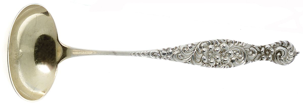 No 3 (Sterling, 1885) Solid Piece Cream Ladle by Duhme Co-1