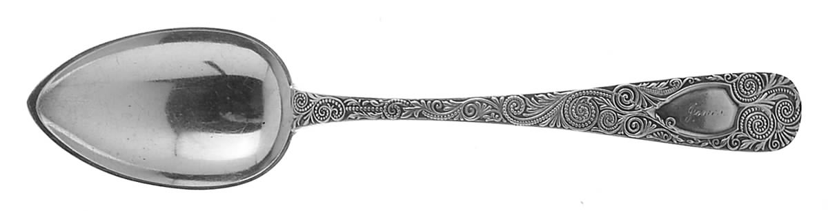 No 4 (Sterling, 1890) Tablespoon (Serving Spoon) by Duhme Co-1