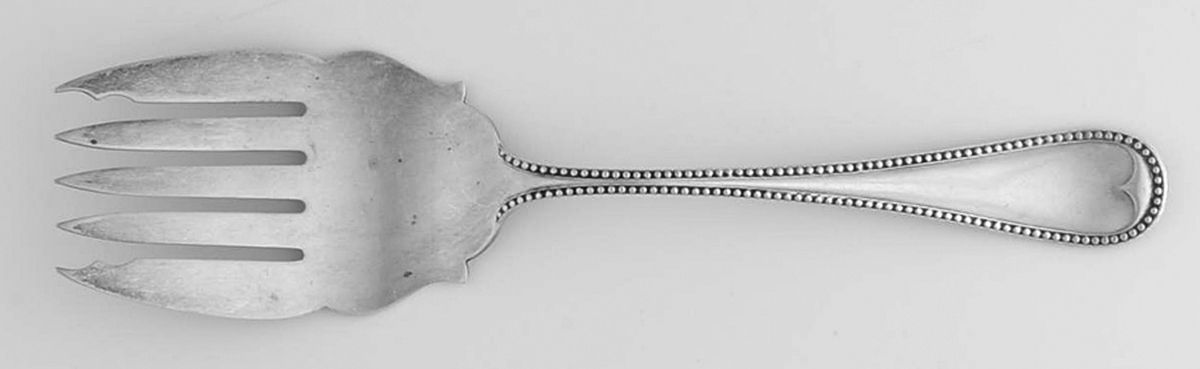 Bead (Sterling, 1893) Large Solid Tined Sardine Serving Fork by Durgin-1