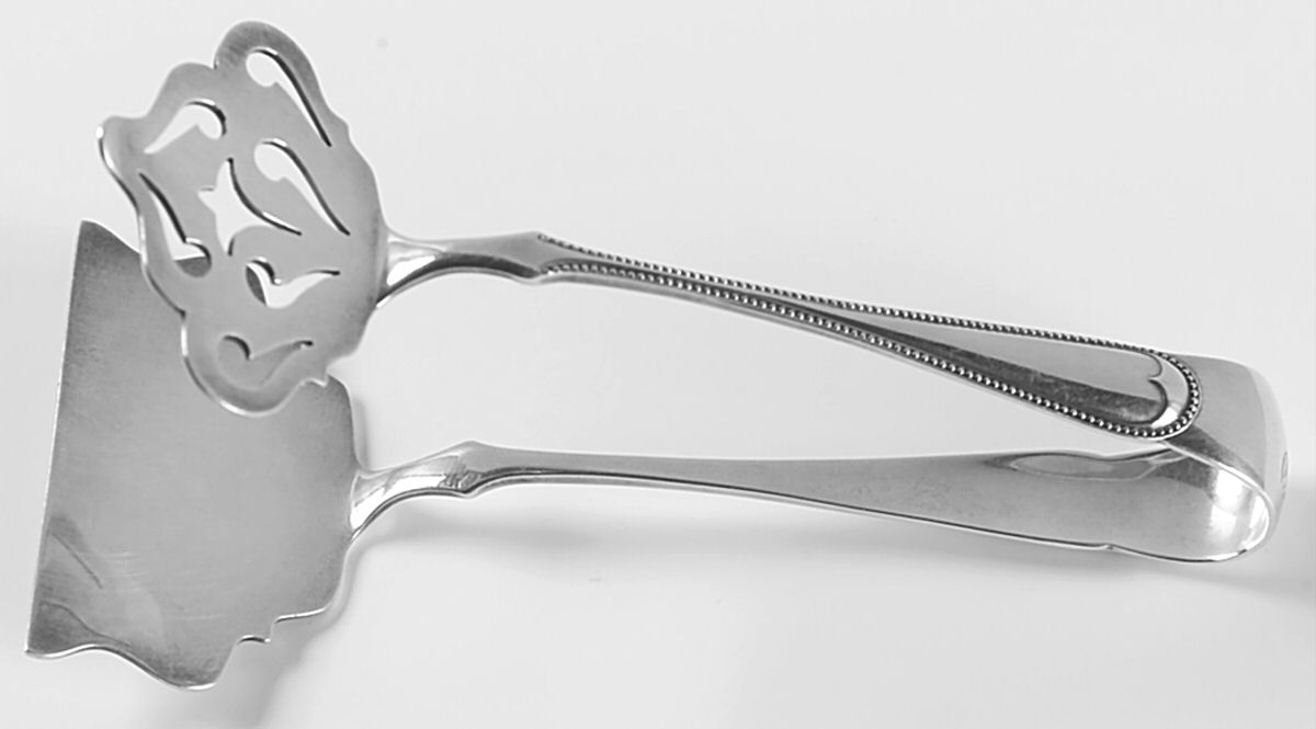 Bead (Sterling, 1893) Large Solid Sandwich Tongs by Durgin-1