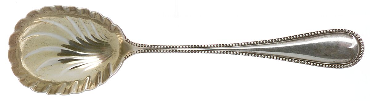 Bead (Sterling, 1893) Sugar Shell Spoon by Durgin-1