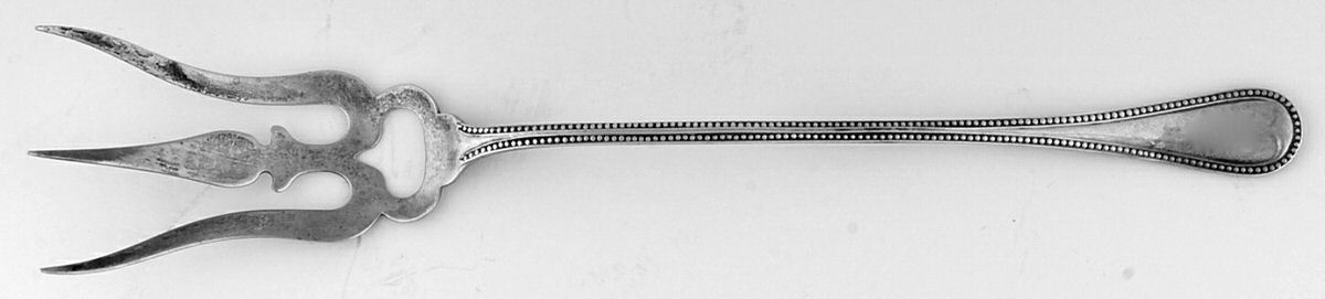 Bead (Sterling, 1893) Large Lettuce Serving Fork by Durgin-1