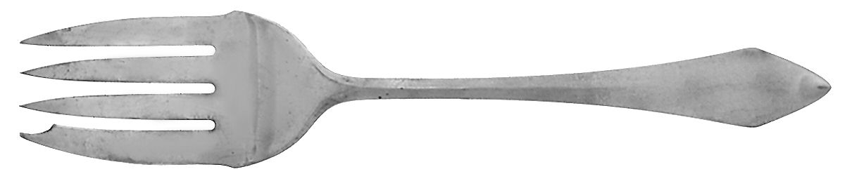 Chatham (Sterling, 1915) Large Solid Cold Meat Serving Fork by Durgin-1