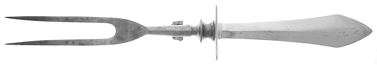Chatham (Sterling, 1915) Large Stainless-Prong Roast Carving Fork by Durgin-1