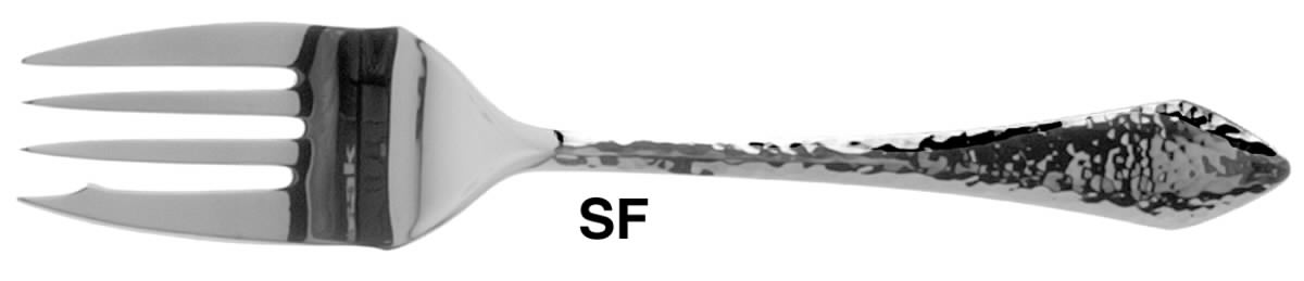 Chatham-Hammered (Sterling, 1915) Individual Salad Fork by Durgin-1