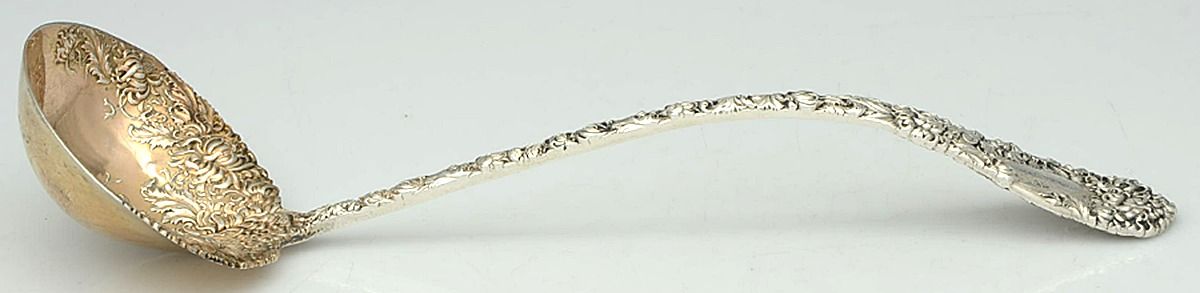 Chrysanthemum (Sterling, 1893) Large Solid Soup Ladle by Durgin-1