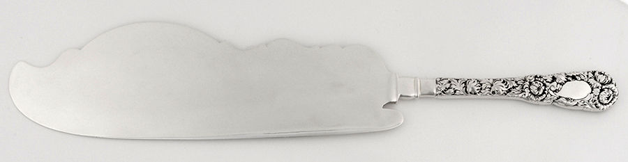 Chrysanthemum (Sterling, 1893) Large Hollow Handle Ice Cream Slicer Sterling Bld by Durgin-1