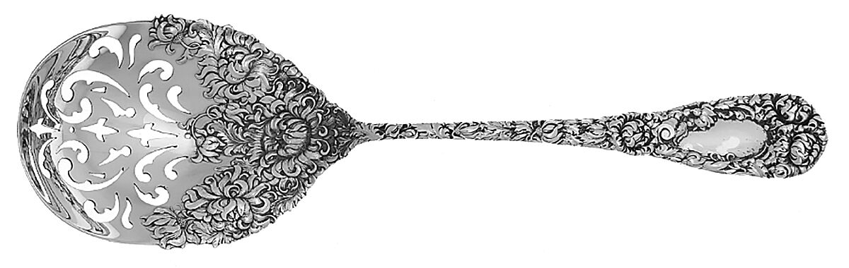 Chrysanthemum (Sterling, 1893) Ice Serving Spoon Large by Durgin-1