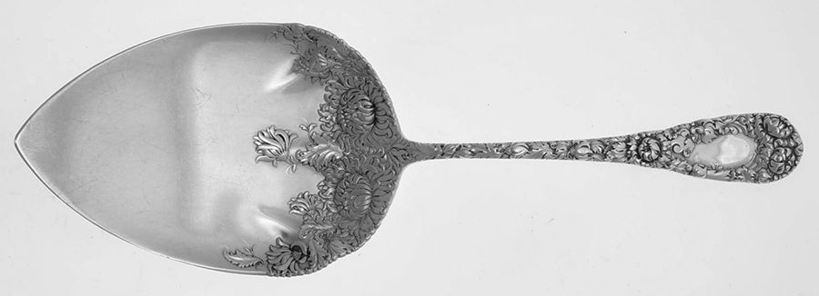 Chrysanthemum (Sterling, 1893) Large Solid Pie Knife by Durgin-1