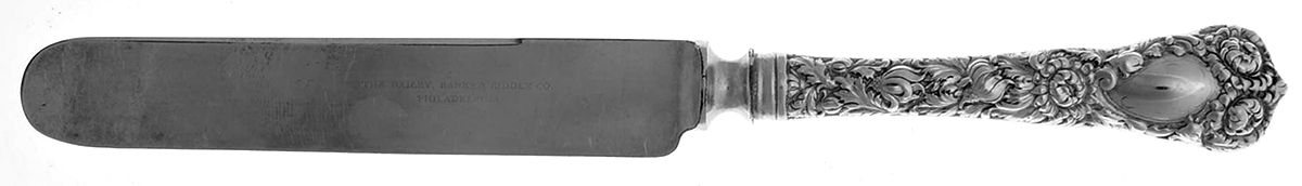 Chrysanthemum (Sterling, 1893) Old French Hollow Knife with Bolster by Durgin-1
