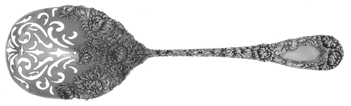 Chrysanthemum (Sterling, 1893) Ice Serving Spoon Large by Durgin-1