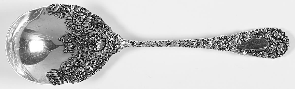 Chrysanthemum (Sterling, 1893) Preserve Spoon by Durgin-1