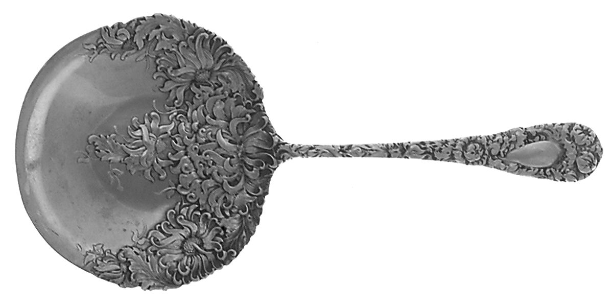 Chrysanthemum (Sterling, 1893) Solid Bon Bon Spoon by Durgin-1