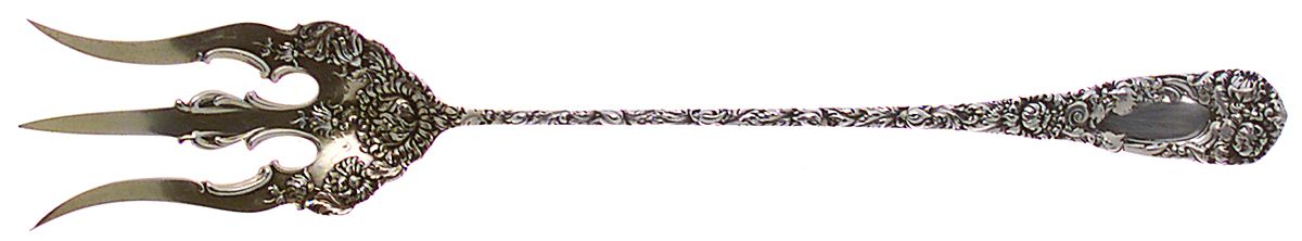 Chrysanthemum (Sterling, 1893) Large Lettuce Serving Fork by Durgin-1