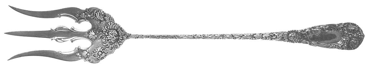 Chrysanthemum (Sterling, 1893) Large Lettuce Serving Fork by Durgin-1