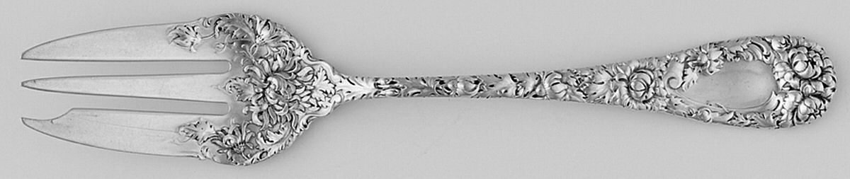 Chrysanthemum (Sterling, 1893) Old Style Pickle Fork by Durgin-1
