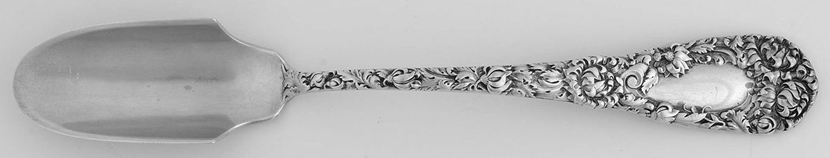 Chrysanthemum (Sterling, 1893) Solid Large Cheese Scoop by Durgin-1
