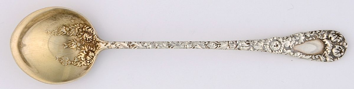 Chrysanthemum (Sterling, 1893) Large Chocolate Spoon by Durgin-1
