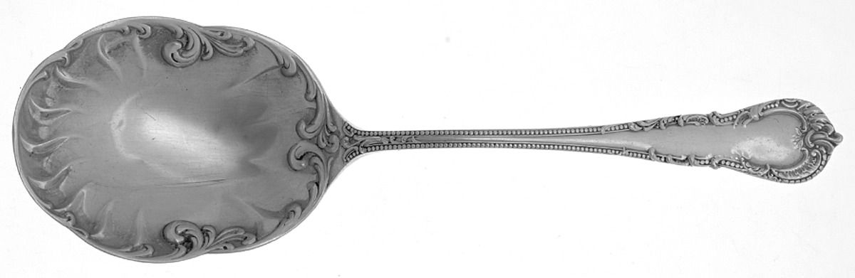 Cromwell (Sterling, 1893) Large Solid Berry/Casserole Spoon by Durgin-1