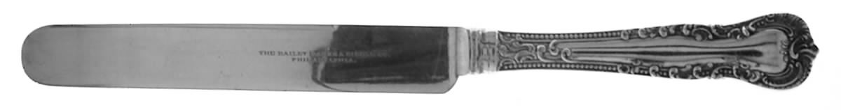 Cromwell (Sterling, 1893) Dessert Knife with Silverplate Blade by Durgin-1
