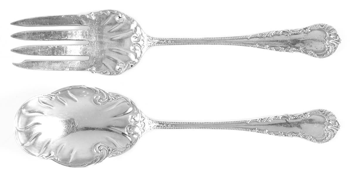 Cromwell (Sterling, 1893) (2 Pc) Solid Salad Set by Durgin-1