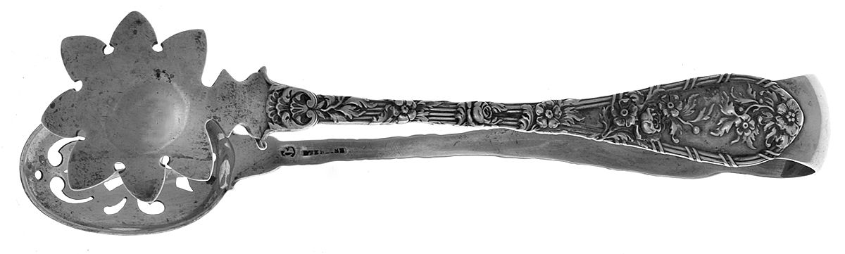 Dauphin (Sterling, 1897, No Monograms) Large Ice Serving Tongs by Durgin-1