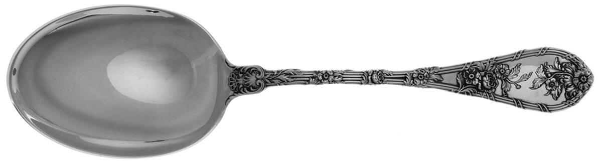 Dauphin (Sterling, 1897, No Monograms) Solid Serving Spoon by Durgin-1