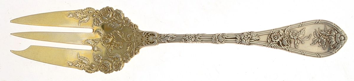 Dauphin (Sterling, 1897, No Monograms) Pastry Fork by Durgin-1