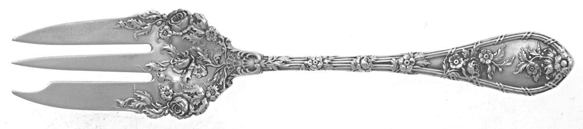 Dauphin (Sterling, 1897, No Monograms) Pastry Fork by Durgin-1