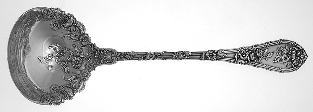Dauphin (Sterling, 1897, No Monograms) Solid Soup Ladle by Durgin-1