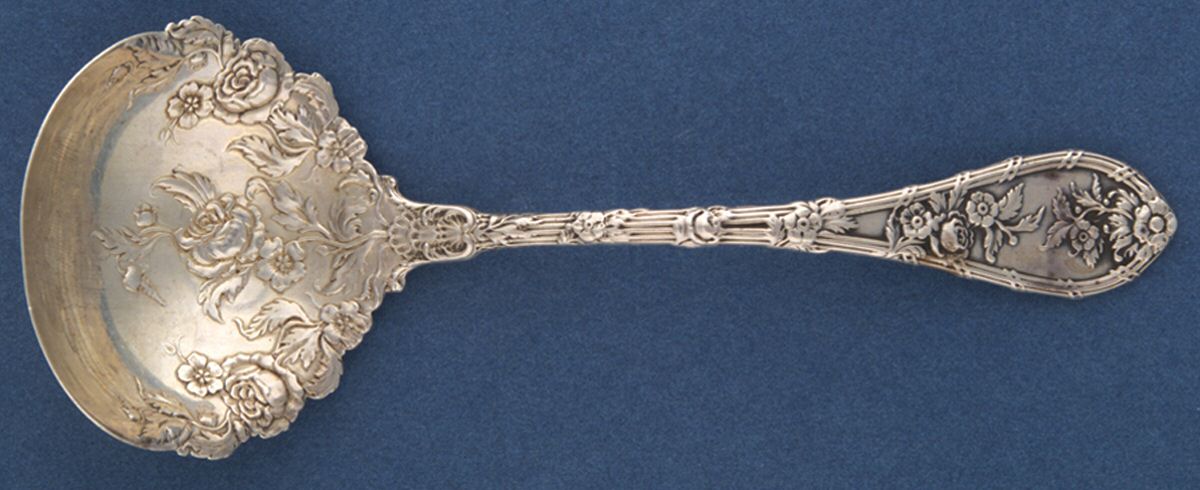 Dauphin (Sterling, 1897, No Monograms) Solid Piece Cream Ladle by Durgin-1