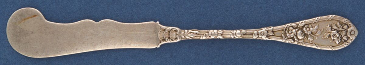 Dauphin (Sterling, 1897, No Monograms) Flat Handle Butter Spreader by Durgin-1