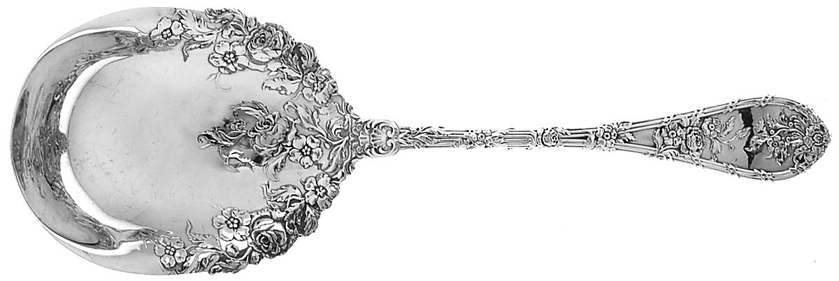 Dauphin (Sterling, 1897, No Monograms) Large Solid Berry/Casserole Spoon by Durgin-1