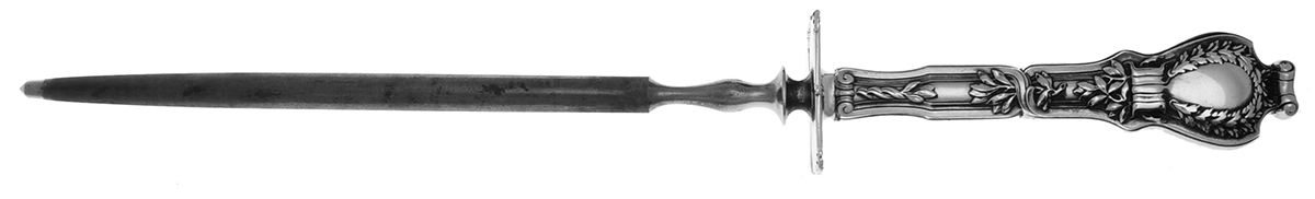 Du Barry (Sterling, 1901) Large Roast Steel Rod Knife Sharpener by Durgin-1
